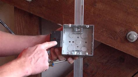 correct way to mount metal junction box to studs|metal junction box installation.